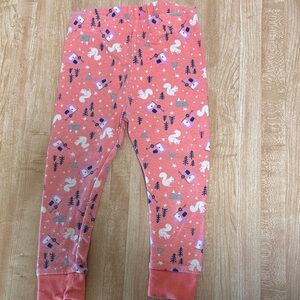 Coral Unicorn and Camera Print Leggings